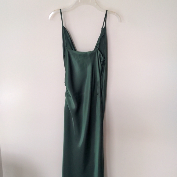 NWT Zara Drape Front Midi Dress Green - Medium - Picture 6 of 6